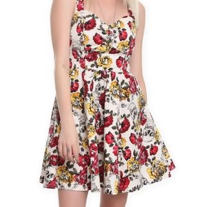 Hot Topic skulls, guns and roses dress size xxl